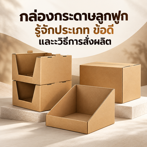 กล่องกระดาษลูกฟูก รู้จักประเภท ข้อดี และะวิธีการสั่งผลิต